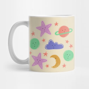 Dreamy skies above in cream Mug